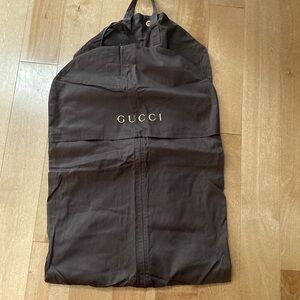 Authentic GUCCI garment bag . Cotton brown, perfect condition